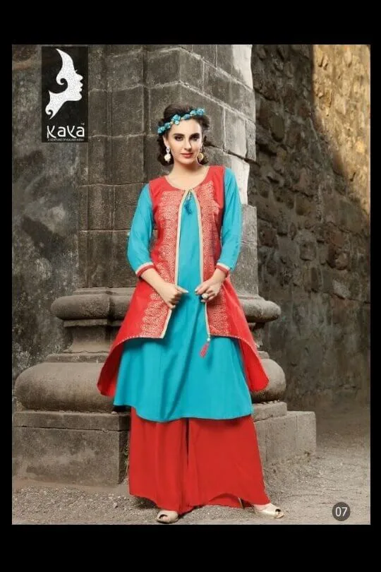 Kaya Blue Designer Kurti Set