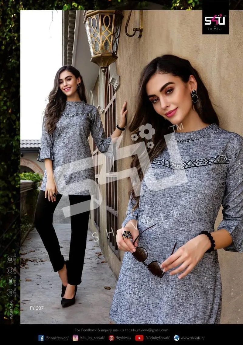 S4U Round Neck Kurti Top