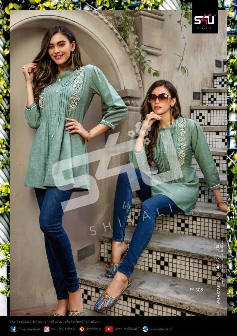 S4U Light Green Kurti Top